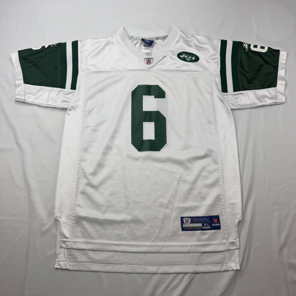 Reebok Football Jersey Kids XL White Mark Sanchez 6 New York Jets NFL Mesh
